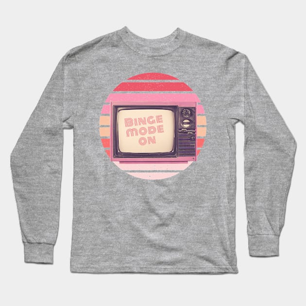 Retro tv in circle Long Sleeve T-Shirt by Don’t Care Co